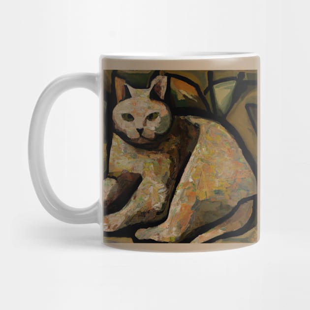 Tabby Cat in the Style of Cezanne by Star Scrunch